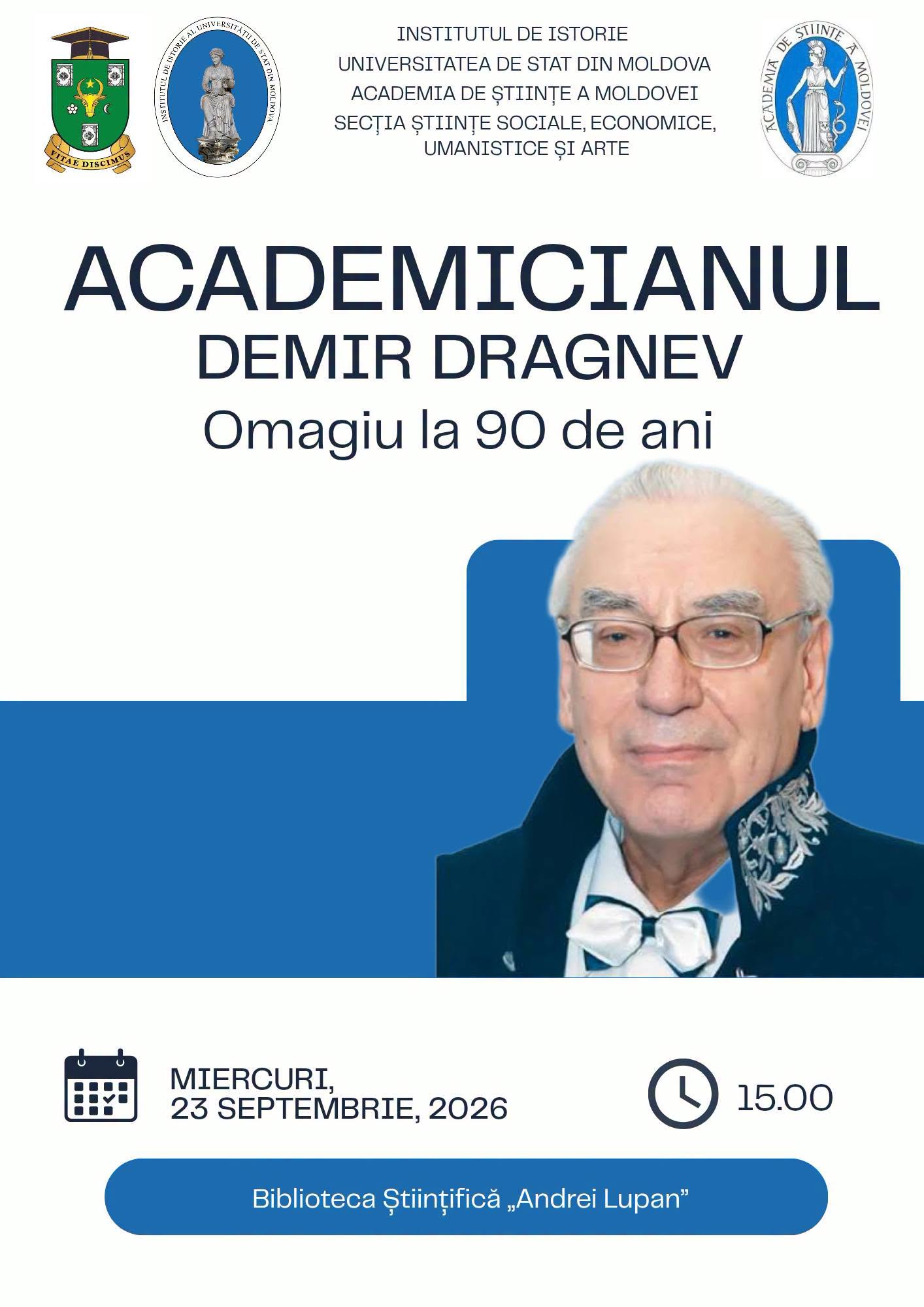 Academicianul Demir Dragnev. Omagiu la 90 de ani